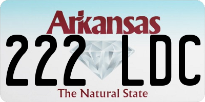 AR license plate 222LDC