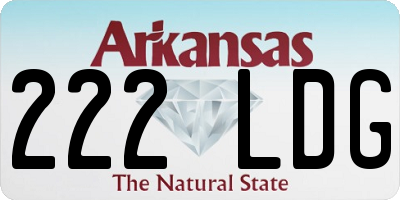 AR license plate 222LDG