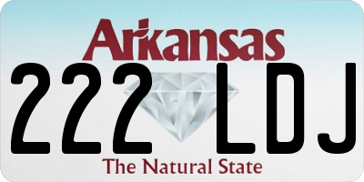 AR license plate 222LDJ