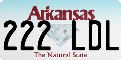 AR license plate 222LDL