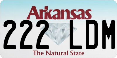 AR license plate 222LDM