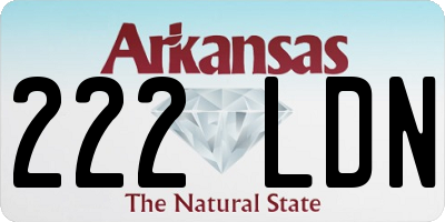 AR license plate 222LDN