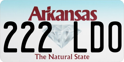 AR license plate 222LDO