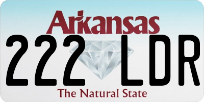 AR license plate 222LDR