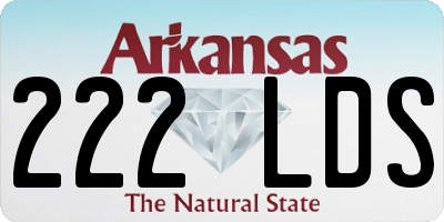 AR license plate 222LDS