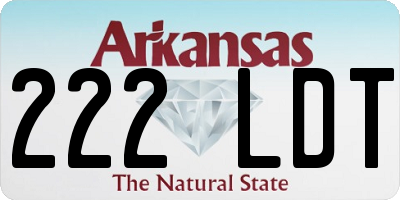 AR license plate 222LDT