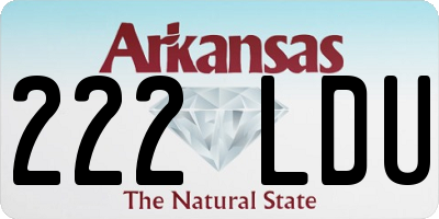 AR license plate 222LDU