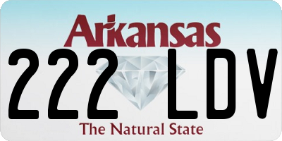 AR license plate 222LDV