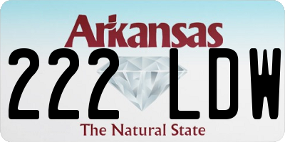 AR license plate 222LDW
