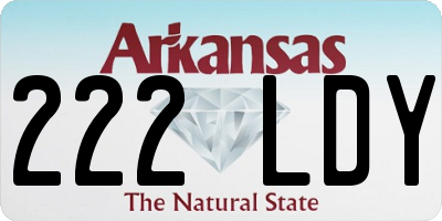 AR license plate 222LDY