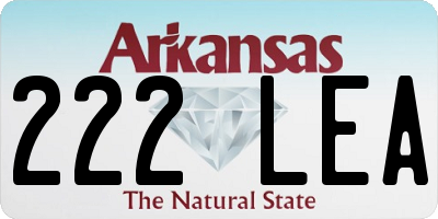 AR license plate 222LEA