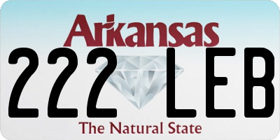 AR license plate 222LEB