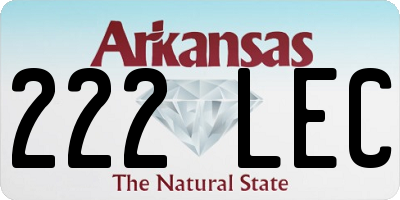 AR license plate 222LEC