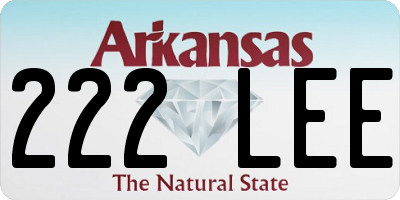 AR license plate 222LEE