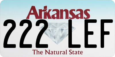 AR license plate 222LEF