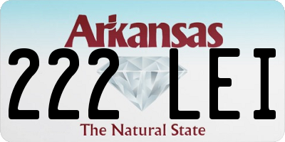 AR license plate 222LEI