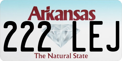 AR license plate 222LEJ