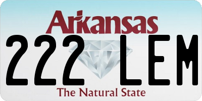 AR license plate 222LEM