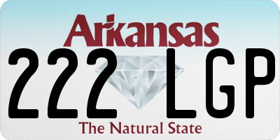 AR license plate 222LGP