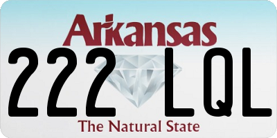 AR license plate 222LQL