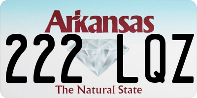AR license plate 222LQZ