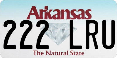 AR license plate 222LRU