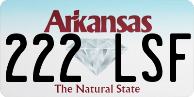 AR license plate 222LSF