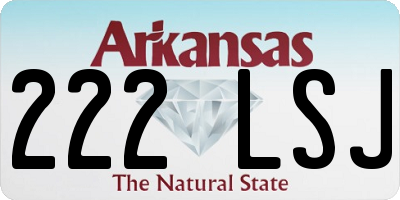 AR license plate 222LSJ
