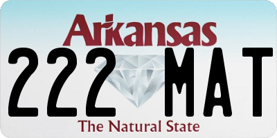 AR license plate 222MAT
