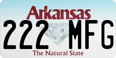 AR license plate 222MFG