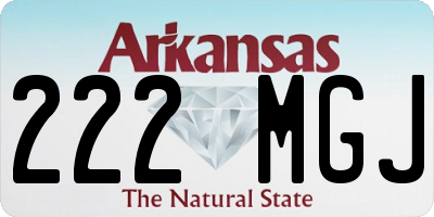 AR license plate 222MGJ