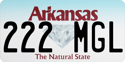 AR license plate 222MGL