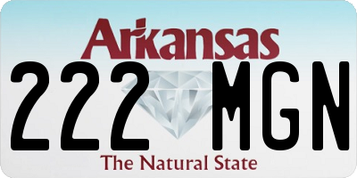 AR license plate 222MGN