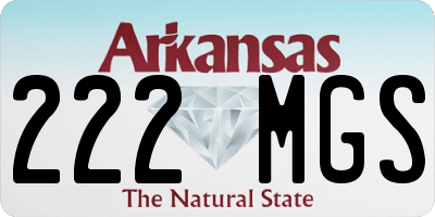 AR license plate 222MGS