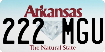 AR license plate 222MGU
