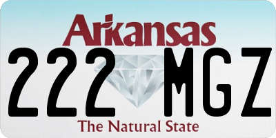 AR license plate 222MGZ