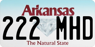 AR license plate 222MHD