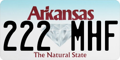 AR license plate 222MHF