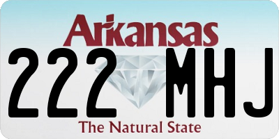 AR license plate 222MHJ