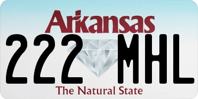 AR license plate 222MHL
