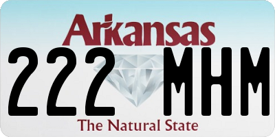 AR license plate 222MHM
