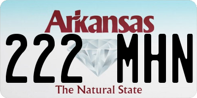 AR license plate 222MHN