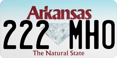AR license plate 222MHO