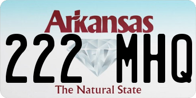 AR license plate 222MHQ