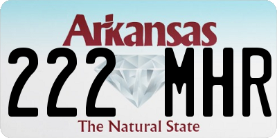 AR license plate 222MHR
