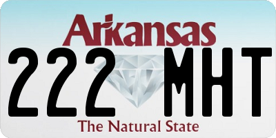 AR license plate 222MHT
