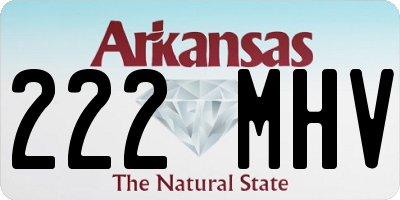 AR license plate 222MHV