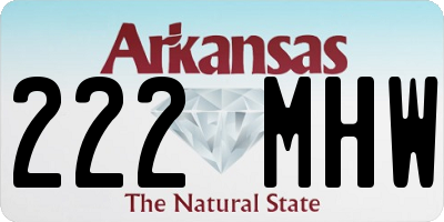 AR license plate 222MHW