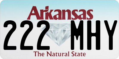 AR license plate 222MHY