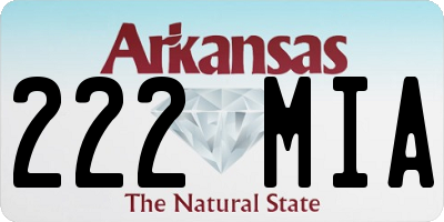 AR license plate 222MIA